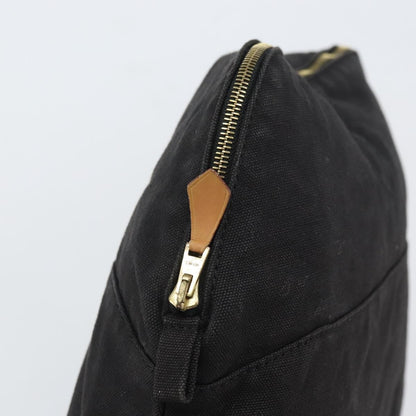 Hermes Bolide Pouch Canvas, BLACK, CANVAS, Clutche & pouche