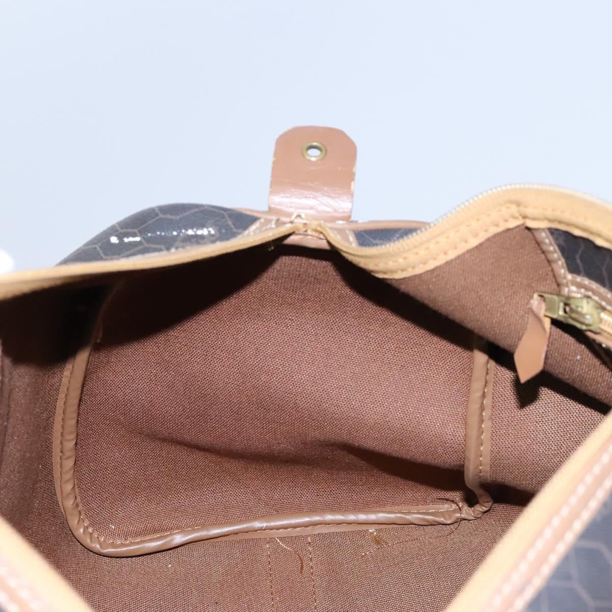 Christian Dior Vintage Honeycomb Handbag Canvas Leather, BLACK, CANVAS, Handbag