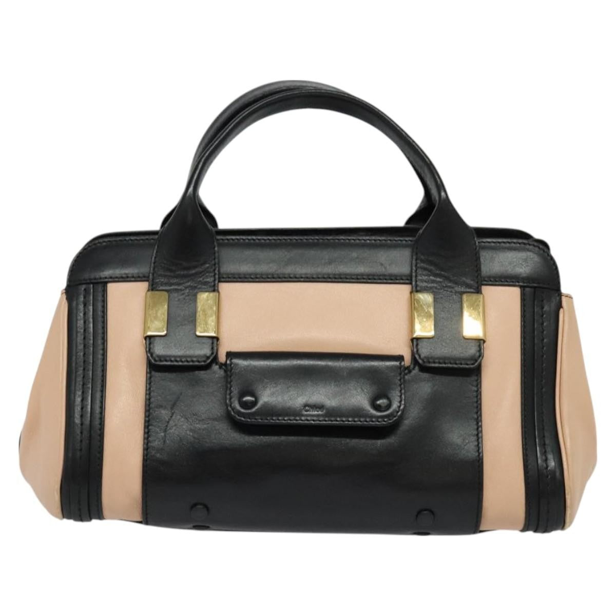 Chloe Alice Satchel Leather, PINK, LEATHER, Handbag