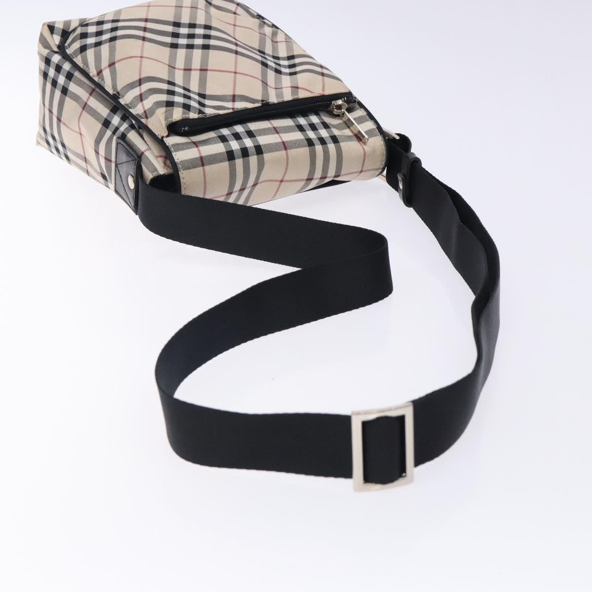 Burberry Zip Messenger Bag Nylon, BEIGE, NYLON, Shoulder bag