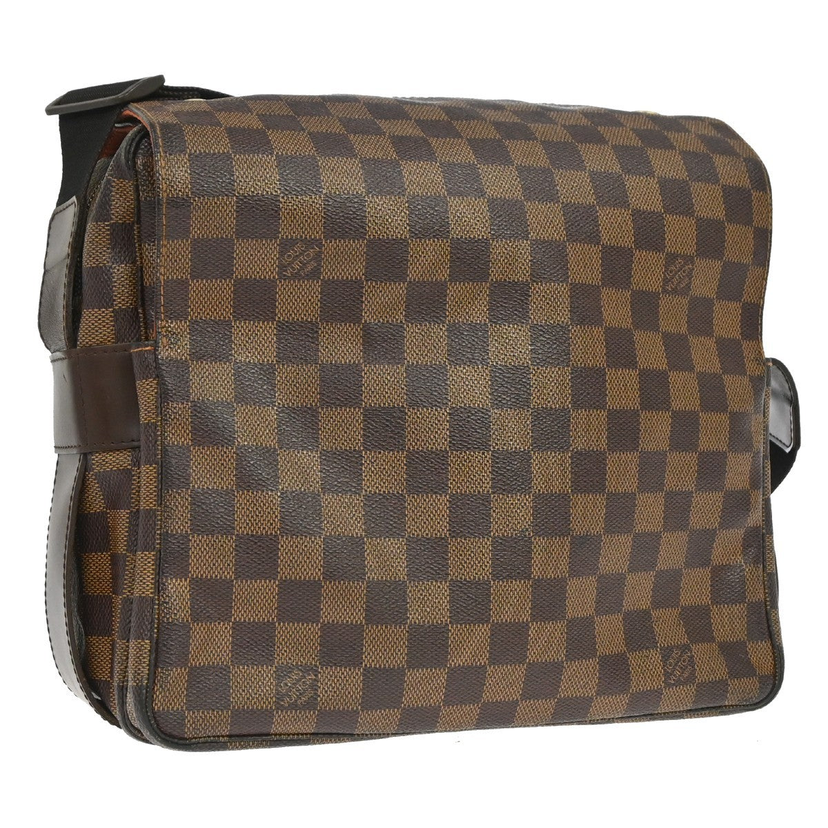 Louis Vuitton Naviglio Handbag Damier, Brown, Canvas, Shoulder Bag