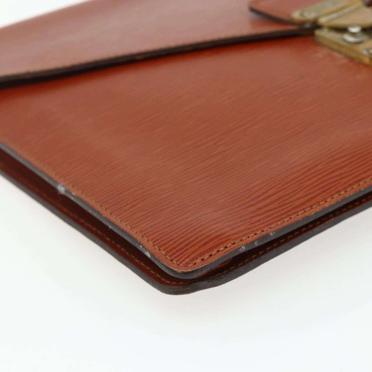 Louis Vuitton Porte-Documents Senateur Bag Epi Leather, Brown, Leather, Clutch