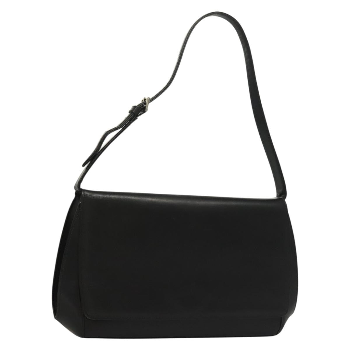 Valentino Garavani Flap Shoulder Bag Leather, BLACK, LEATHER, Shoulder bag