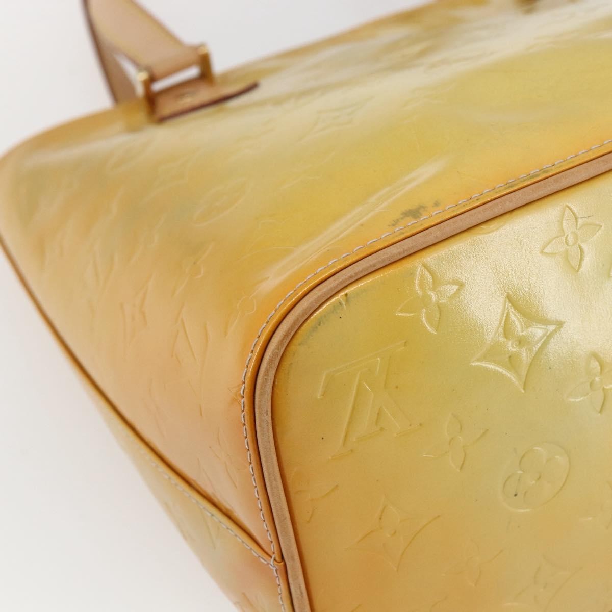 Louis Vuitton Houston Handbag Monogram Vernis, YELLOW, PATENT_LEATHER, Tote bag
