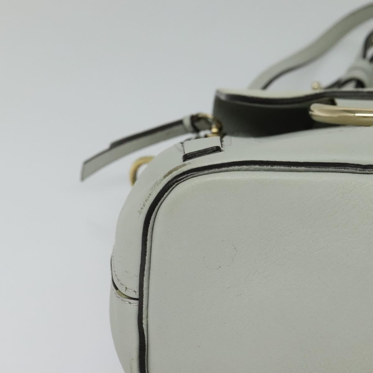 Chloe Faye Backpack Leather and Suede, BLUE, LEATHER, Backpack