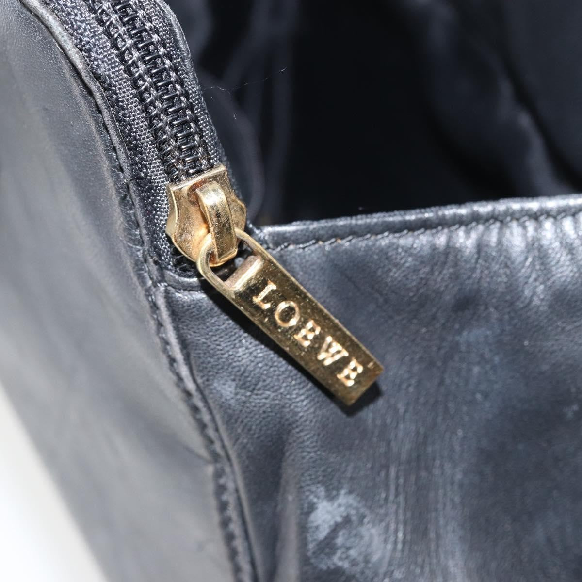 Loewe Vintage Handbag Leather, BLACK, LEATHER, Handbag