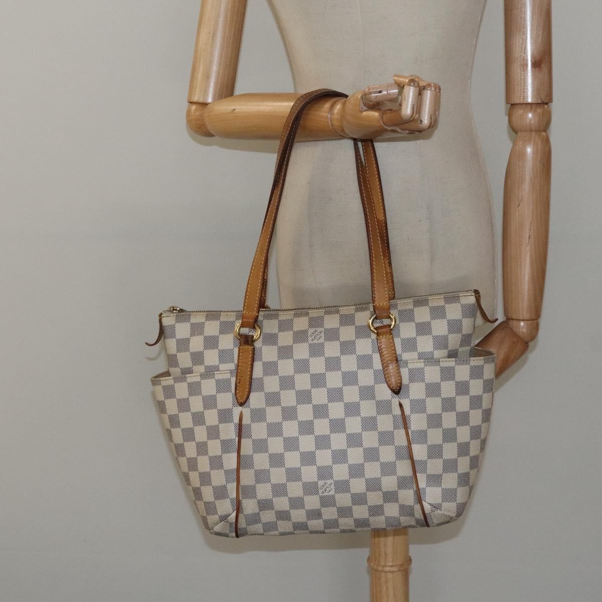 Louis Vuitton Totally Handbag Damier, WHITE, CANVAS, Handbag
