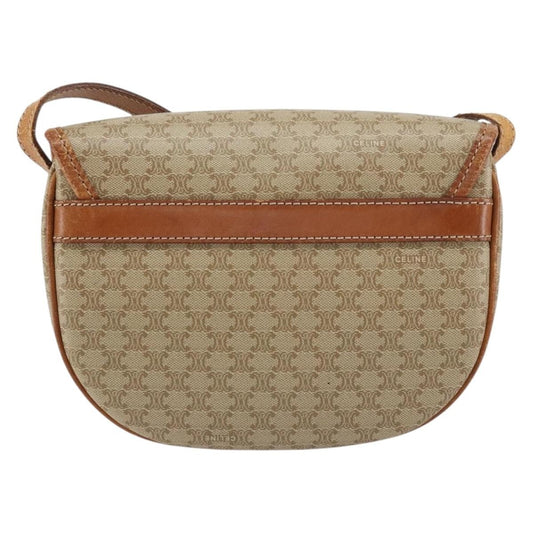 Celine Macadam Shoulder Bag PVC Leather, BEIGE, PVC, Shoulder bag