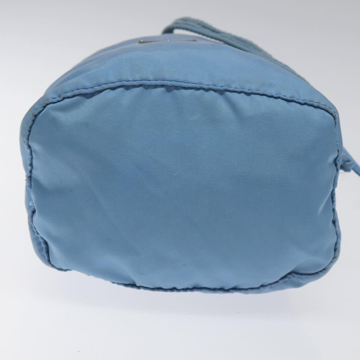 Prada Drawstring Wristlet Bucket Bag Tessuto, BLUE, NYLON, Clutche & pouche