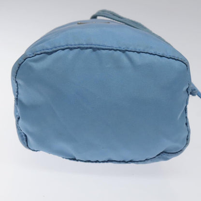 Prada Drawstring Wristlet Bucket Bag Tessuto, BLUE, NYLON, Clutche & pouche