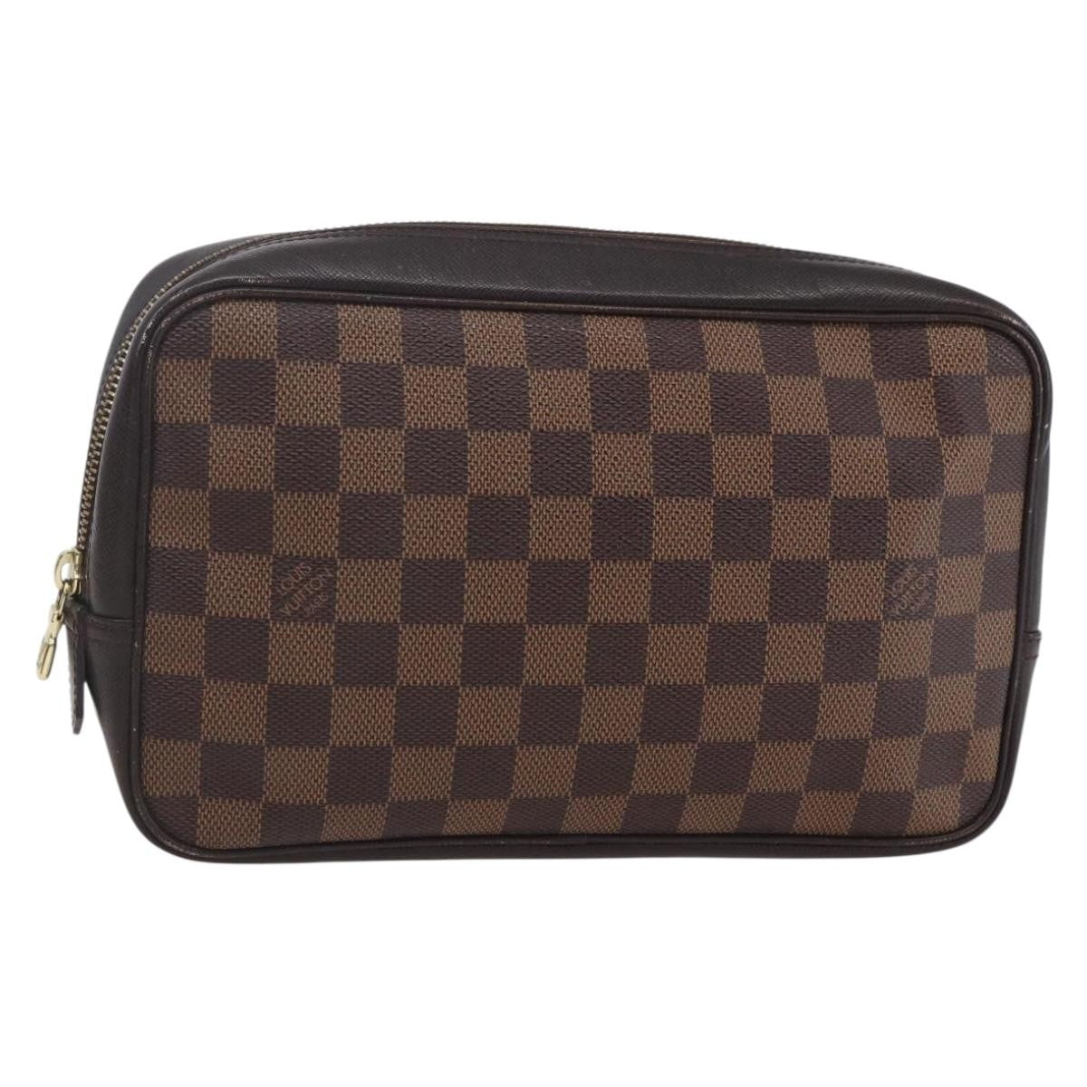 Louis Vuitton Trousse Toilette Damier Canvas, BROWN, CANVAS, Clutche & pouche