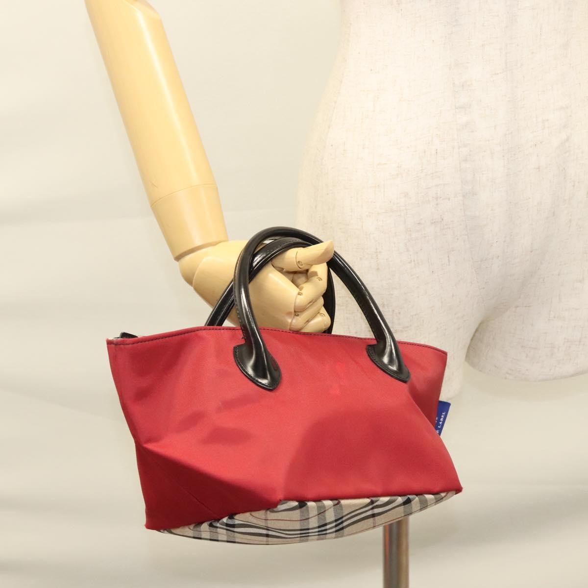 Burberry Nova Check Tote Nylon, RED, NYLON, Tote bag