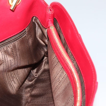 Salvatore Ferragamo Gancini Chain Shoulder bag Leather, RED, LEATHER, Shoulder bag