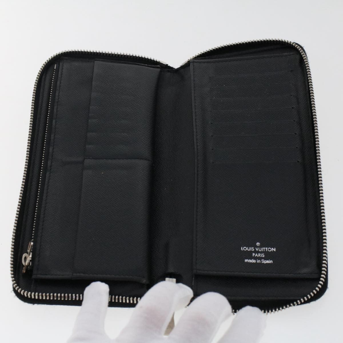 Louis Vuitton Zippy wallet vertical Damier Graphite, BLACK, CANVAS, Wallets