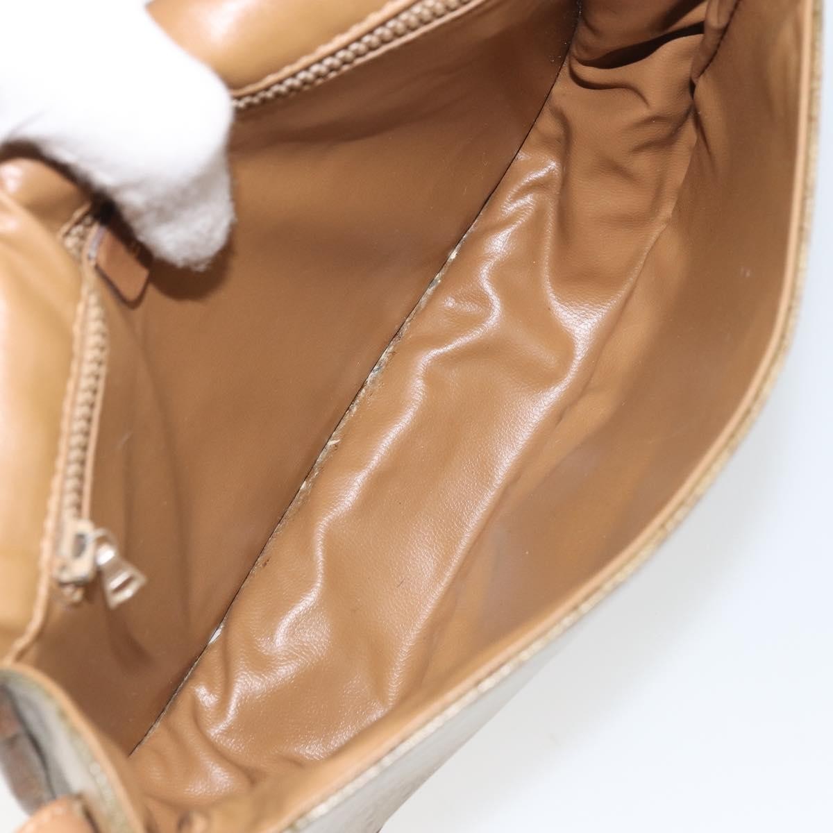 Celine Vintage Macadam Shoulder Bag Canvas, BEIGE, CANVAS, Shoulder bag