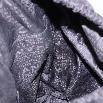 Chanel Square Stitch Tassel Hobo Quilted Leather, BLACK, LEATHER, Handbag