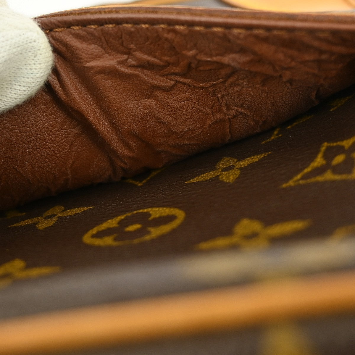 Louis Vuitton Danube Handbag Monogram Canvas, BROWN, CANVAS, Shoulder bag