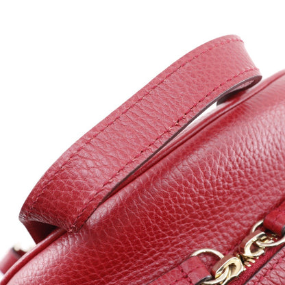 Gucci Soho Chain Backpack Leather, RED, LEATHER, Backpack