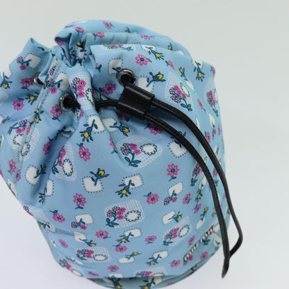 Miu Miu Drawstring Pouch Nylon, BLUE, NYLON, Clutche & pouche