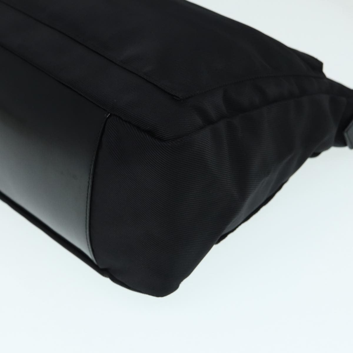 Gucci Vintage Bamboo Handle Bag Nylon, Black, Nylon, Handbag