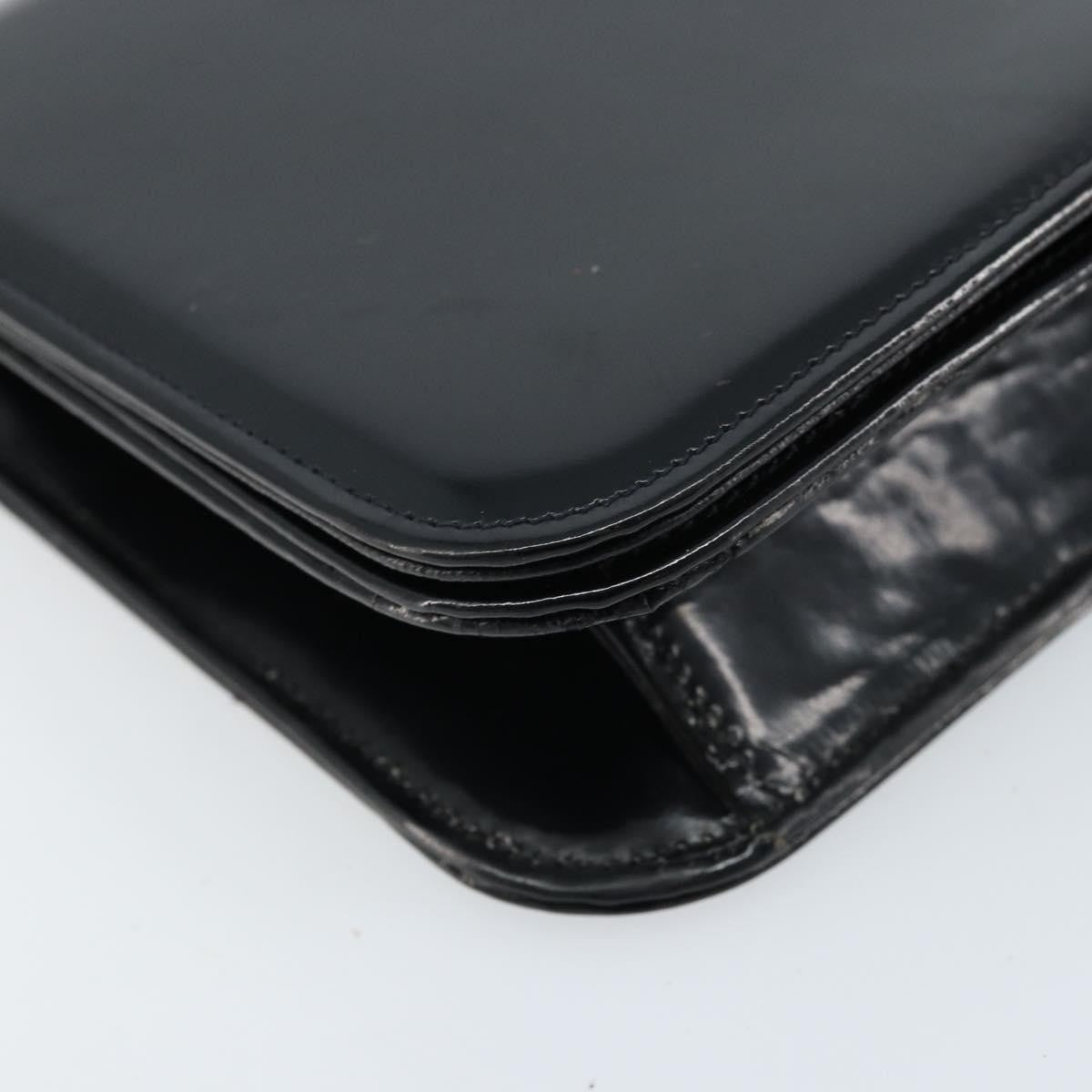Chanel Wallet on Chain Quilted Patent, Black, Patent Leather, Shoulder Bag