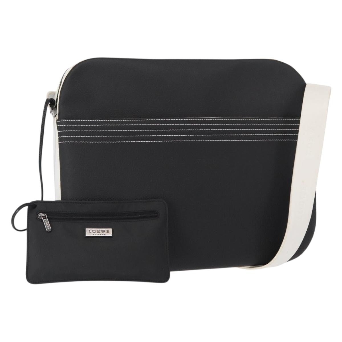Loewe Anagram Shoulder Bag Leather, BLACK, LEATHER, Shoulder bag