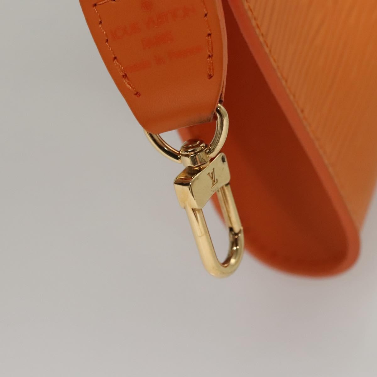 Louis Vuitton Pochette Accessoires Epi Leather, ORANGE, LEATHER, Clutche & pouche