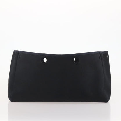 Hermes Herbag Cabas Toile and Leather, Black, Canvas, Tote Bag