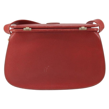 Gucci Vintage Shoulder Bag Leather, RED, LEATHER, Shoulder bag