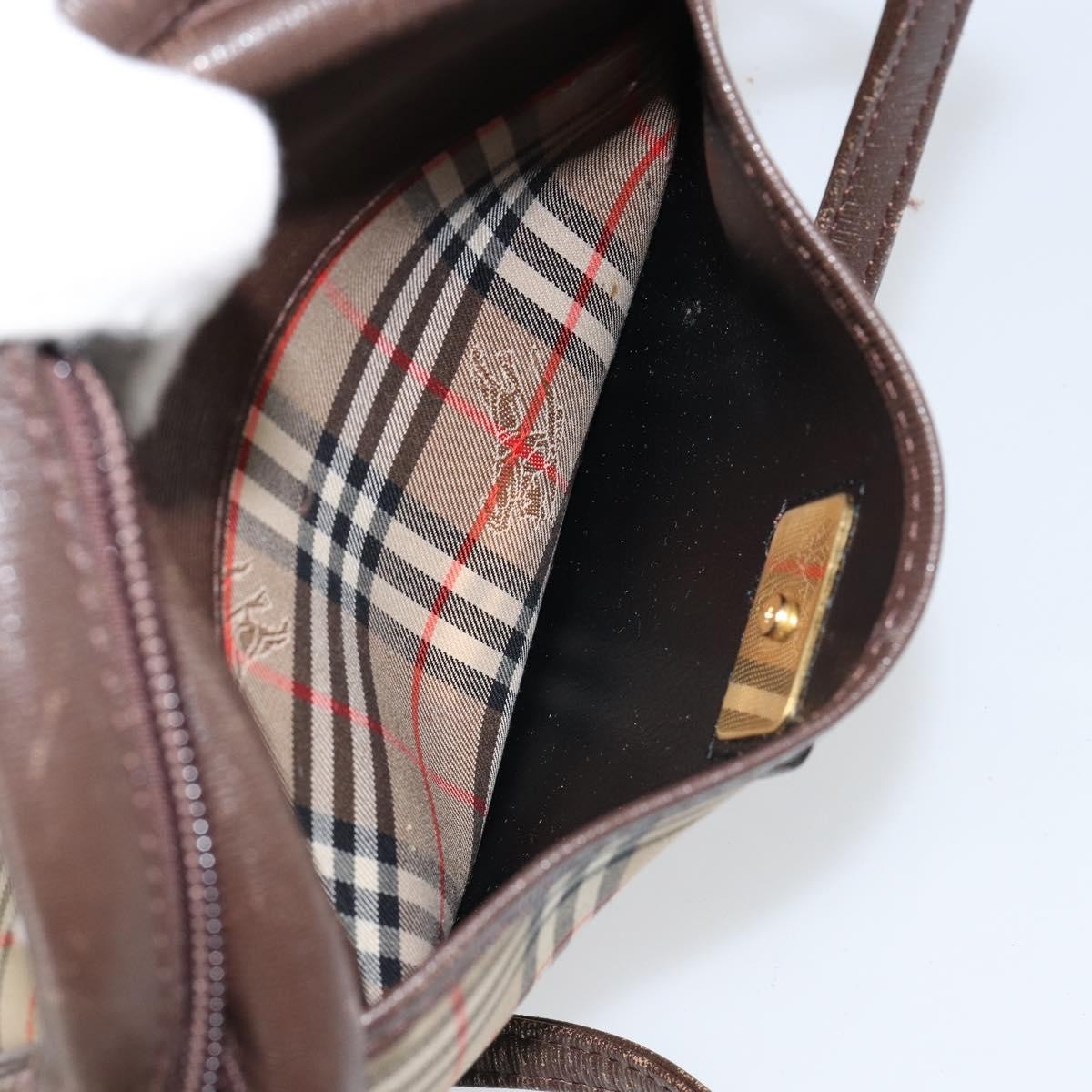 Burberry Nova check Shoulder bag Canvas, BEIGE, CANVAS, Shoulder bag