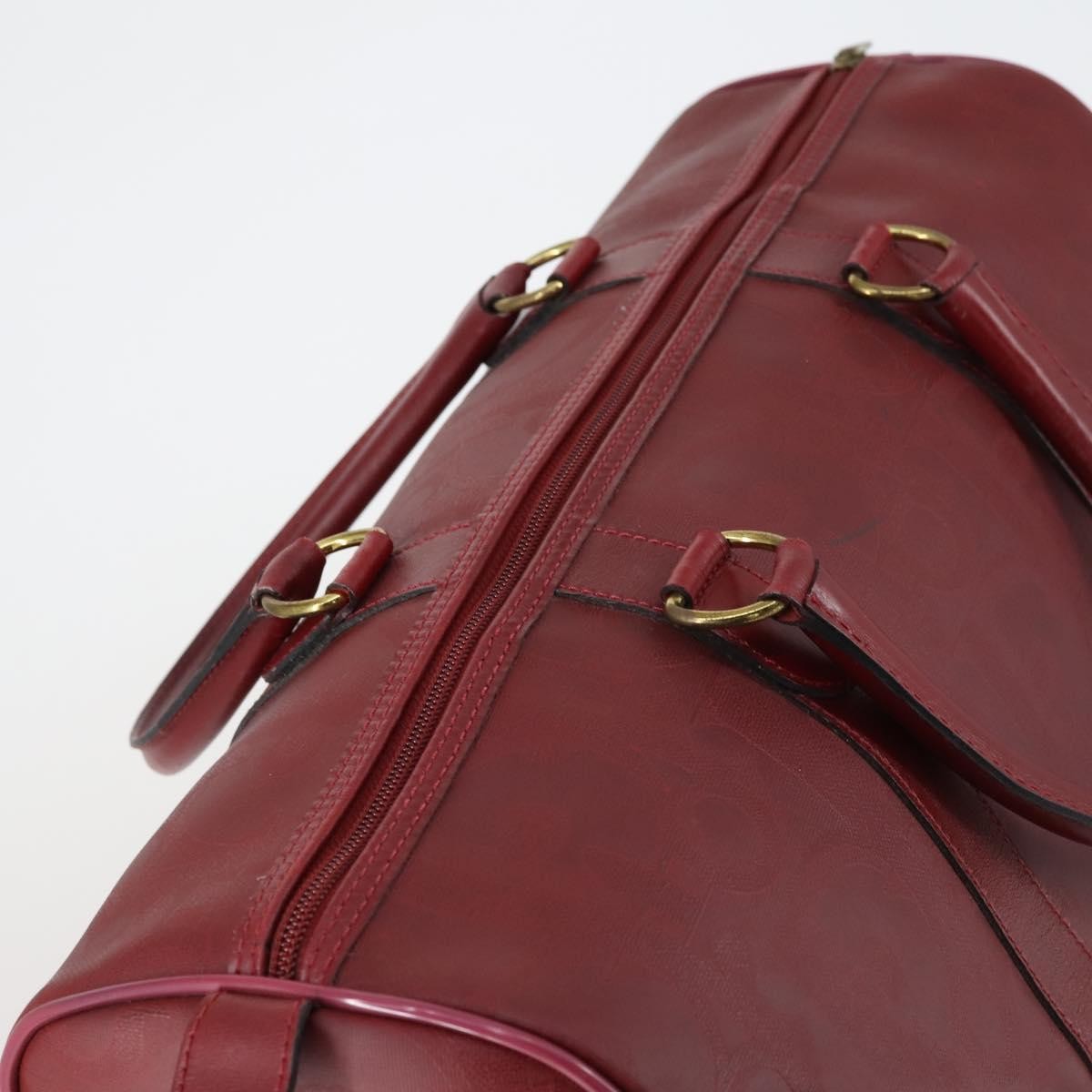 Christian Dior Vintage Trotter Duffle Bag Diorissimo Canvas, RED, PVC, Travel bag