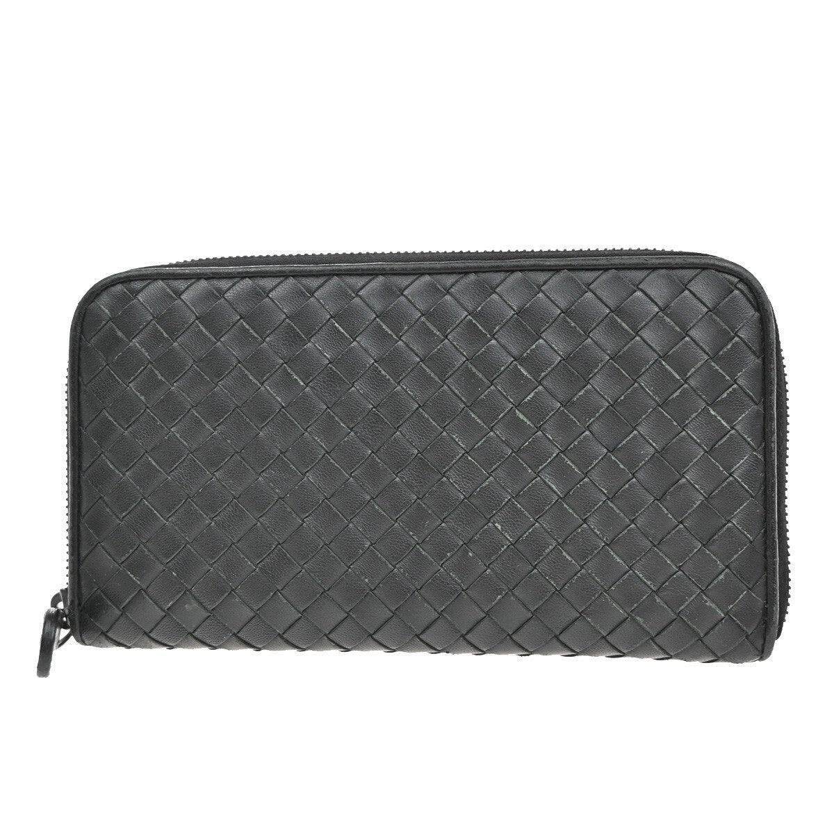 Bottega Veneta Intrecciato Wallet Leather, BLACK, LEATHER, Wallets