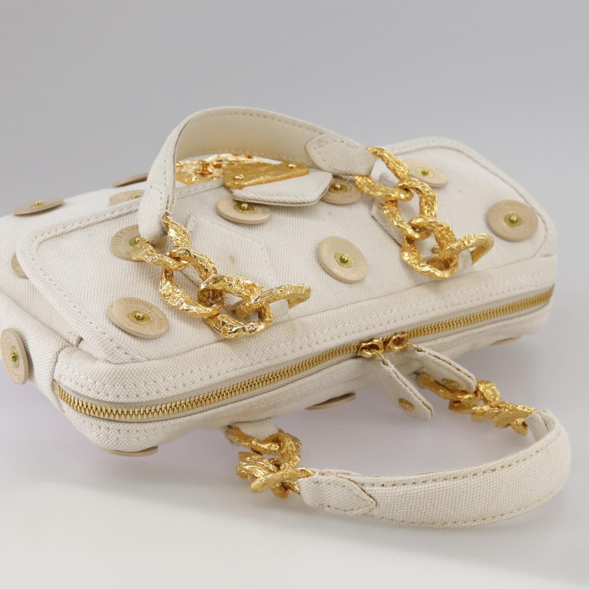 Louis Vuitton Polka Dot Panama Bowly Handbag Embellished Canvas, WHITE, CANVAS, Handbag