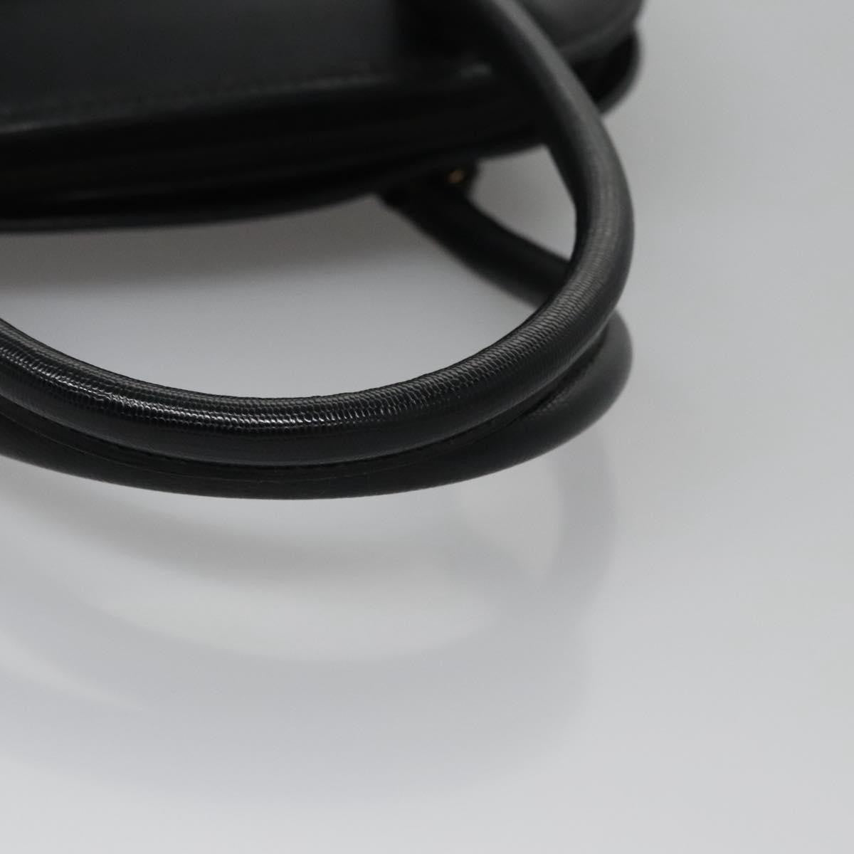 Celine Circle Logo Handbag Leather, BLACK, LEATHER, Handbag