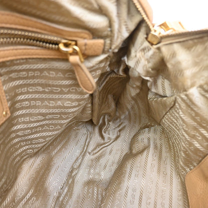 Prada Tote Vitello Daino Vitello Daino, Beige, Leather, Shoulder Bag