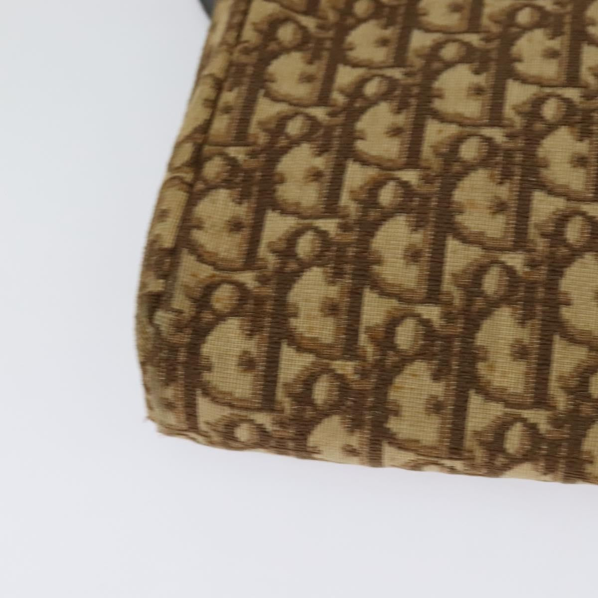 Christian Dior Vintage Trotter Flap Shoulder Bag Canvas, BROWN, CANVAS, Shoulder bag