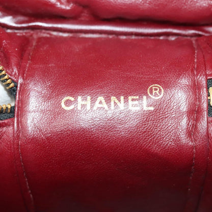 Chanel Vintage Cosmetic Case Quilted Lambskin, BLACK, LEATHER, Clutche & pouche