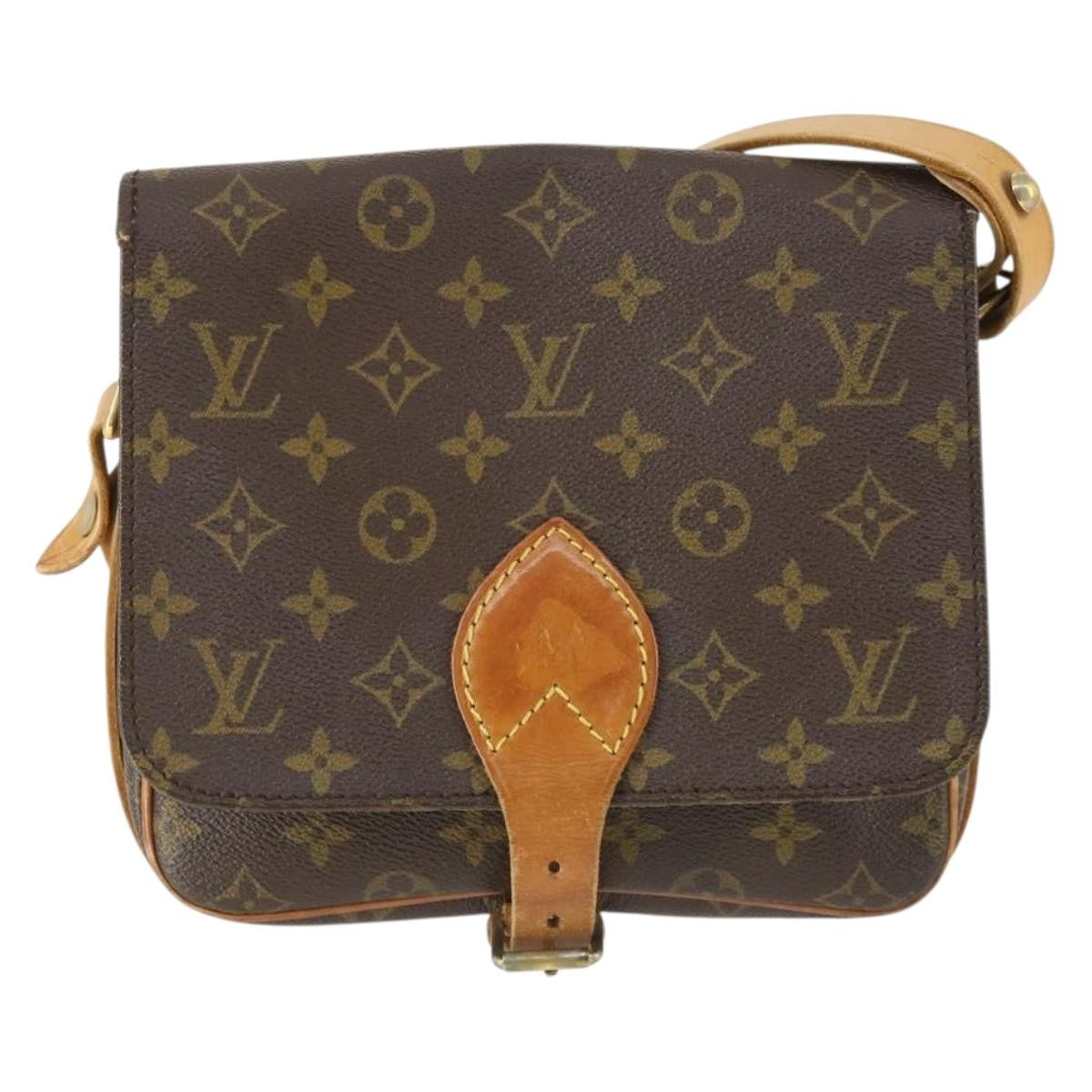 Louis Vuitton Cartouchiere Handbag Monogram Canvas, BROWN, CANVAS, Shoulder bag