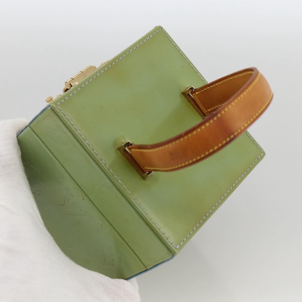 Louis Vuitton Bleecker Box Bag Monogram Vernis, GREEN, PATENT_LEATHER, Clutche & pouche