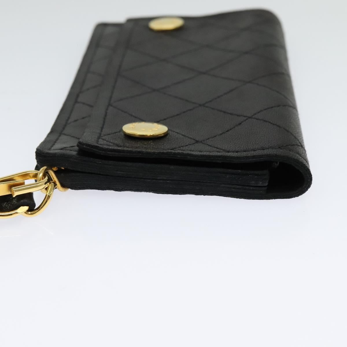 Chanel Classic Card Holder on Chain Wristlet Leather, BLACK, LEATHER, Wallets