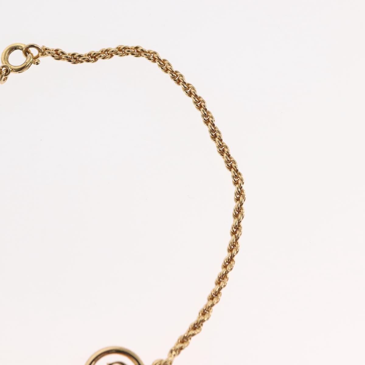 Christian Dior Vintage Logo Bracelet Metal, GOLD, METAL, Bracelet