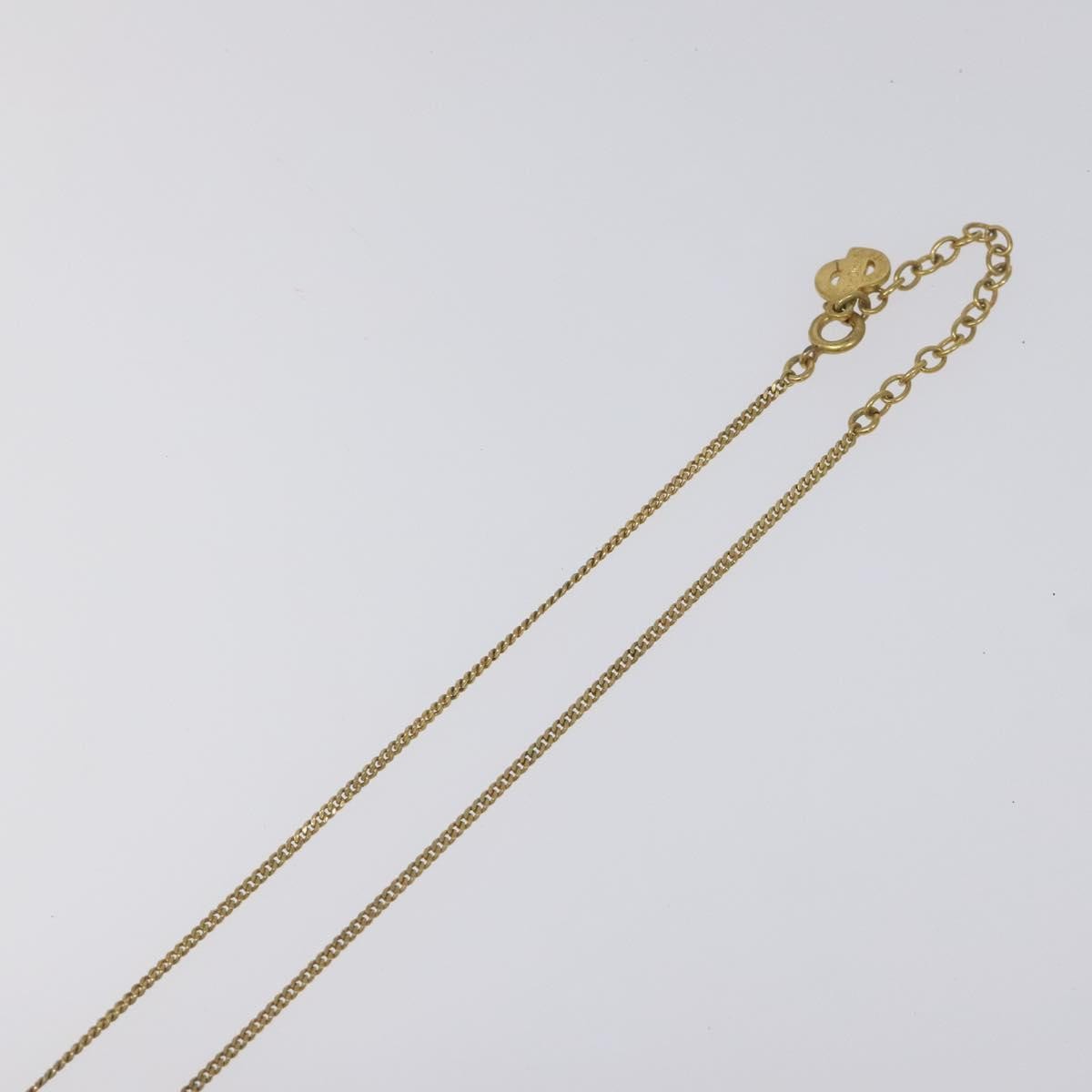 Christian Dior CD Pendant Necklace Metal, GOLD, METAL, Necklace