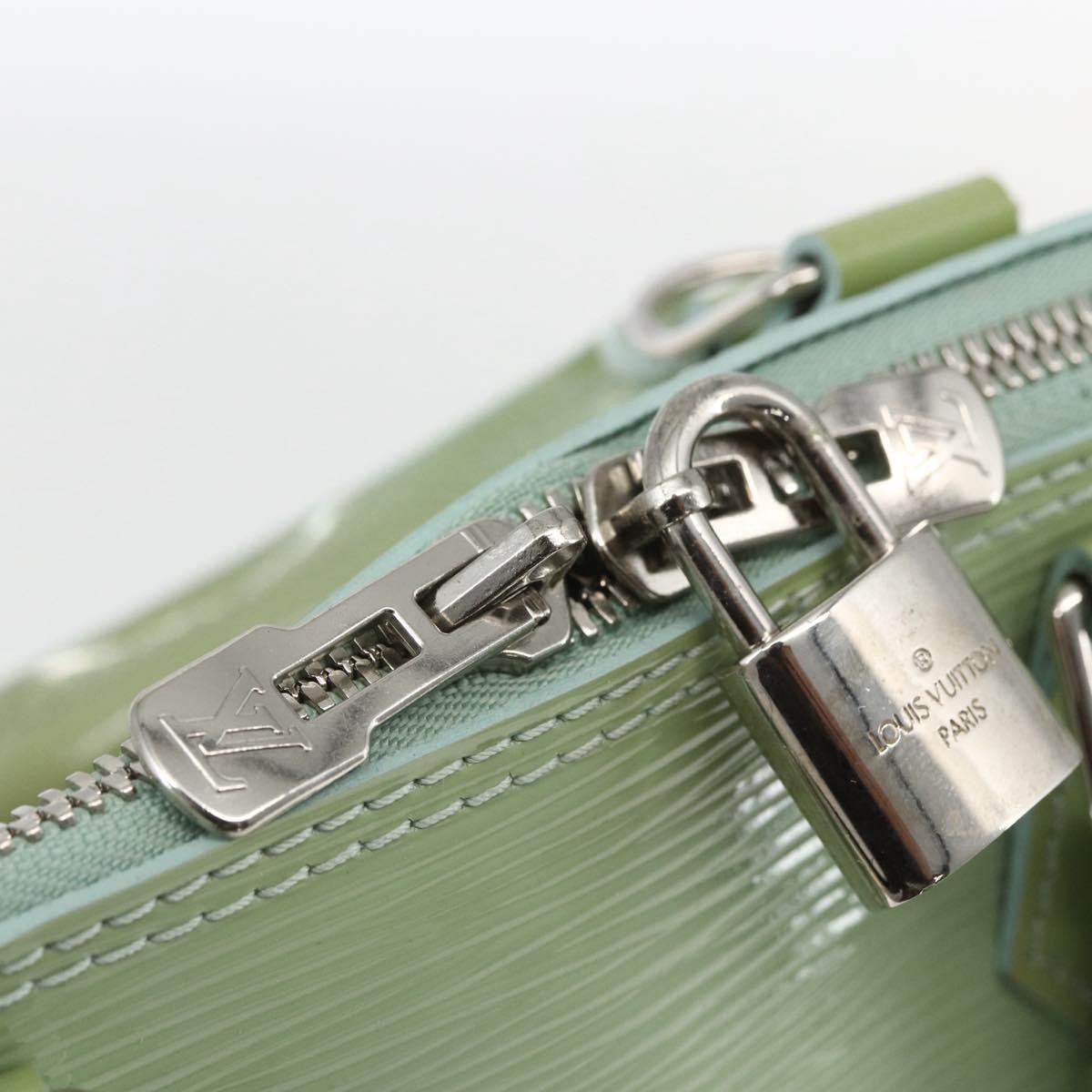 Louis Vuitton Alma Handbag Monogram Vernis, GREEN, PATENT_LEATHER, Handbag