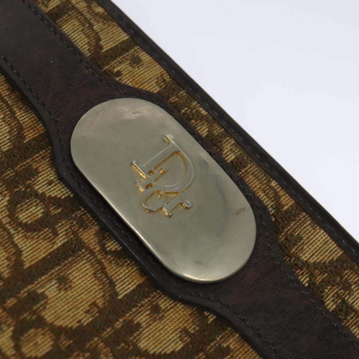 Christian Dior Vintage Trotter Shoulder Bag Canvas, BROWN, CANVAS, Shoulder bag