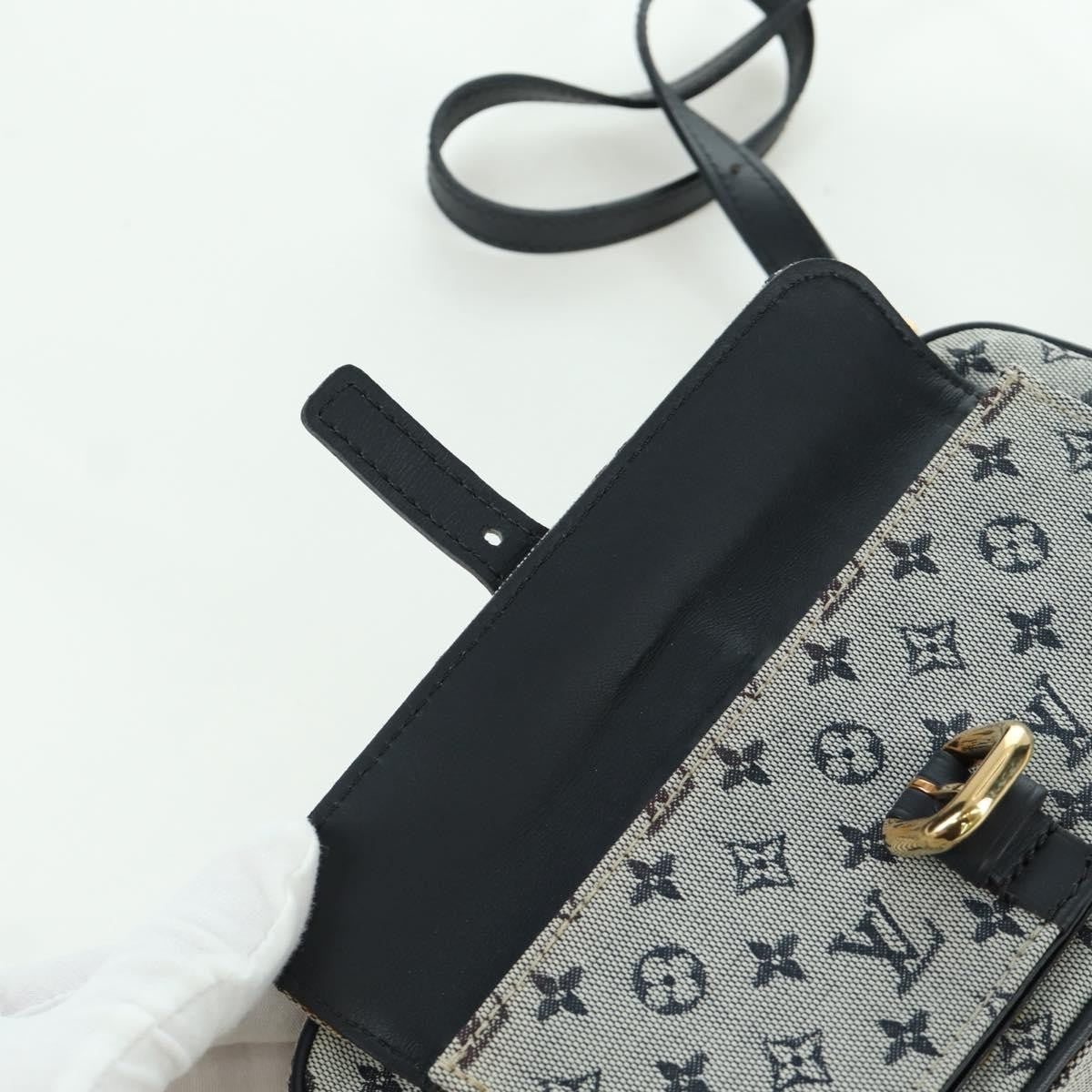 Louis Vuitton Juliette Crossbody Bag Mini Lin, BLUE, CANVAS, Shoulder bag