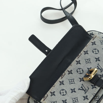 Louis Vuitton Juliette Crossbody Bag Mini Lin, BLUE, CANVAS, Shoulder bag
