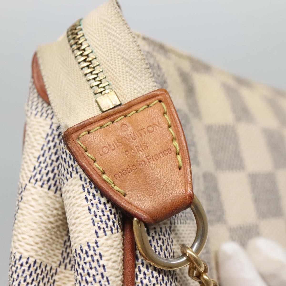 Louis Vuitton Eva Handbag Damier, WHITE, CANVAS, Shoulder bag