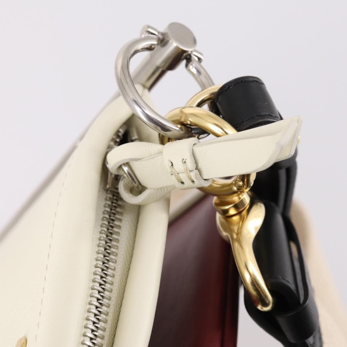 Chloe Roy Shoulder Bag Leather, BURGUNDY, LEATHER, Shoulder bag