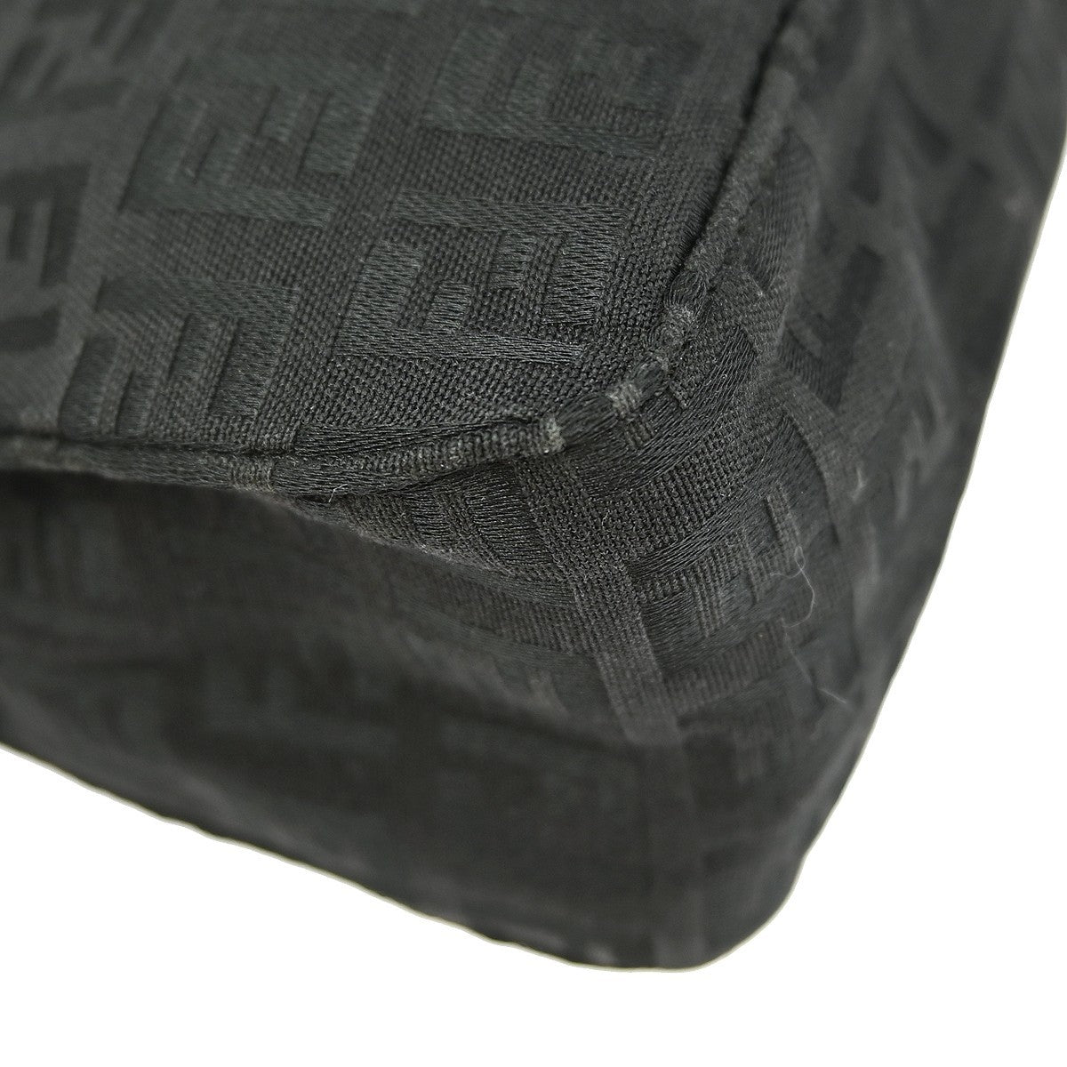 Fendi Belted Pochette Zucca Canvas, BLACK, CANVAS, Clutche & pouche
