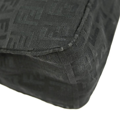 Fendi Belted Pochette Zucca Canvas, BLACK, CANVAS, Clutche & pouche